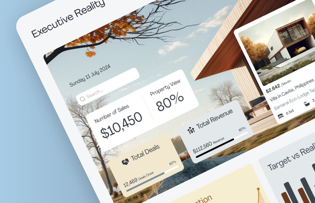 real estate dashboard ui ux mockup