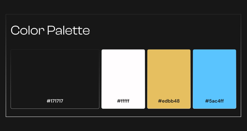 UI/UX Design to HTML CSS JS conversion for a Creative Agency Website - color palette