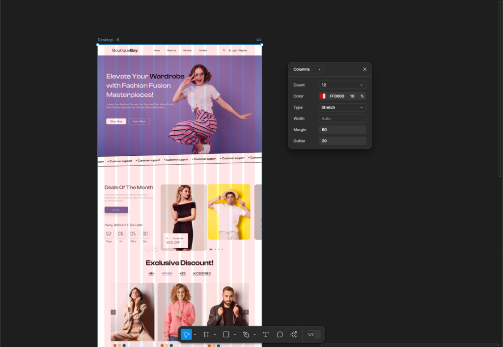 trendy ecommerce ui ux design system in figma