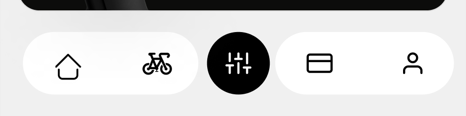 Smart AI Bicycle Mobile App UI/UX Design in Figma - navigation bar