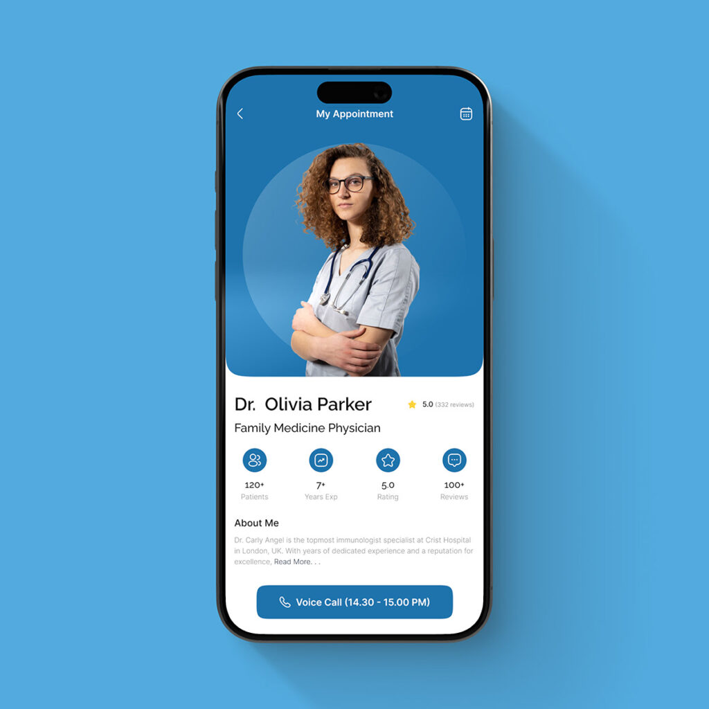 doctor appointment screen ui ux