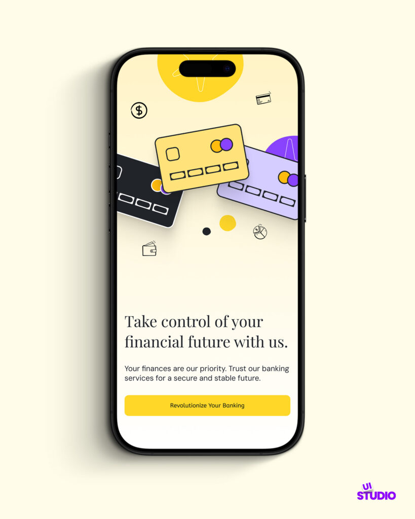 Finance Mobile App UI in Figma - splash screen