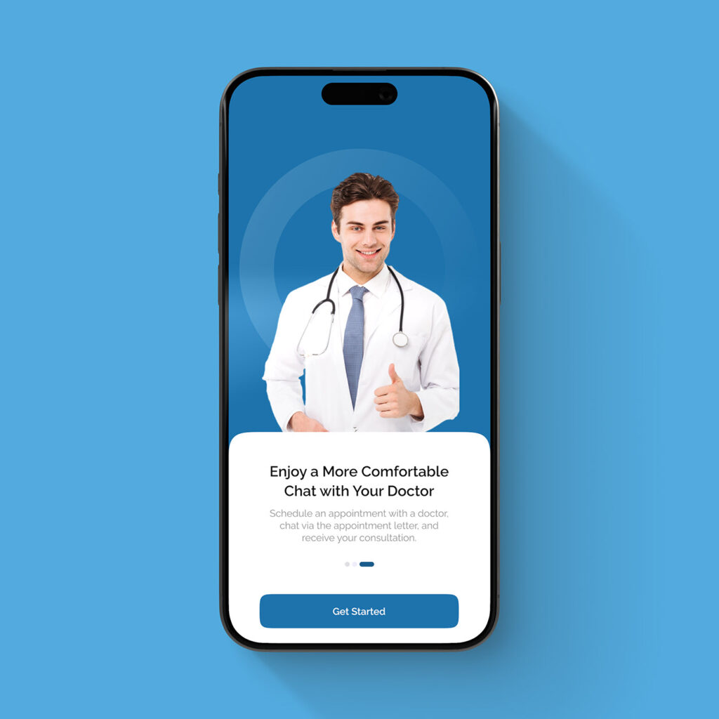 home screen doctor app ui ux