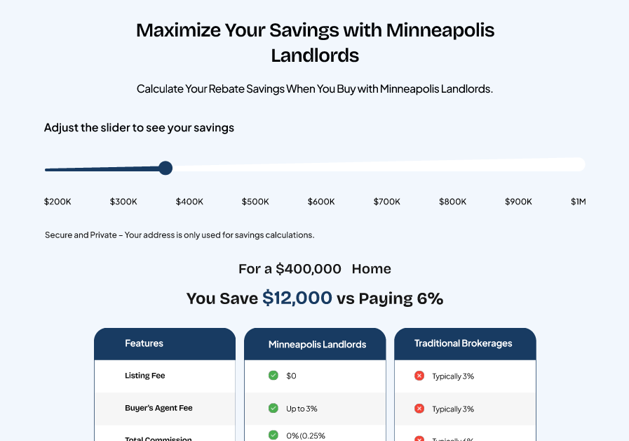 real estate property value calculation ui/ux design