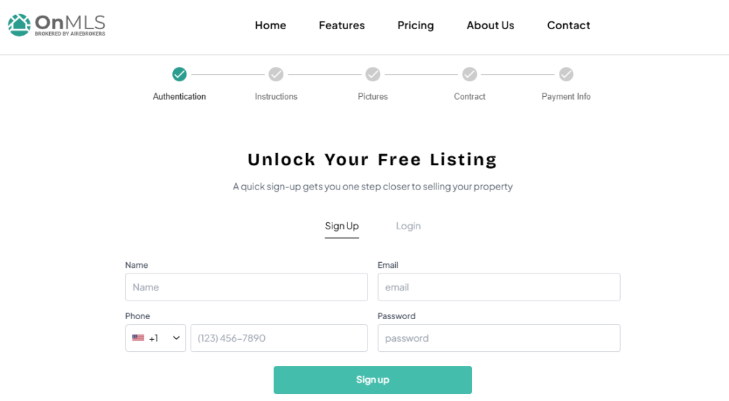 mls listings website ui/ux design Florida