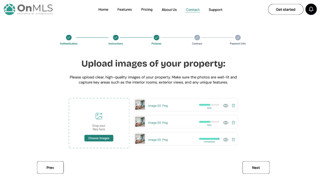 mls listings website ui/ux design Florida