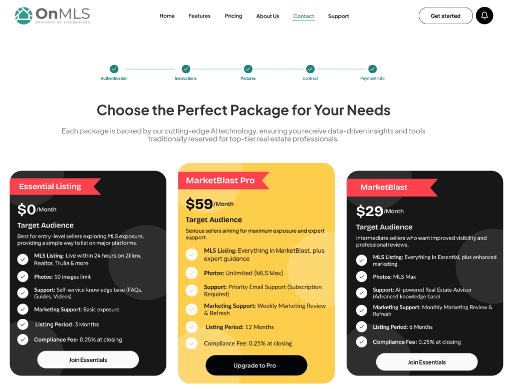 MLS listing website UI designing Florida