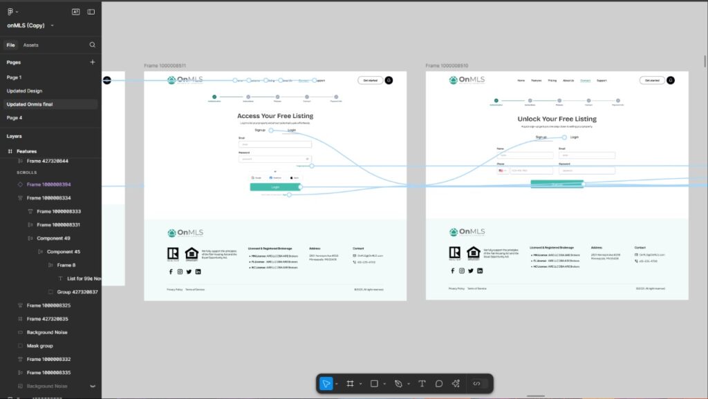 mls listing website uiux designing