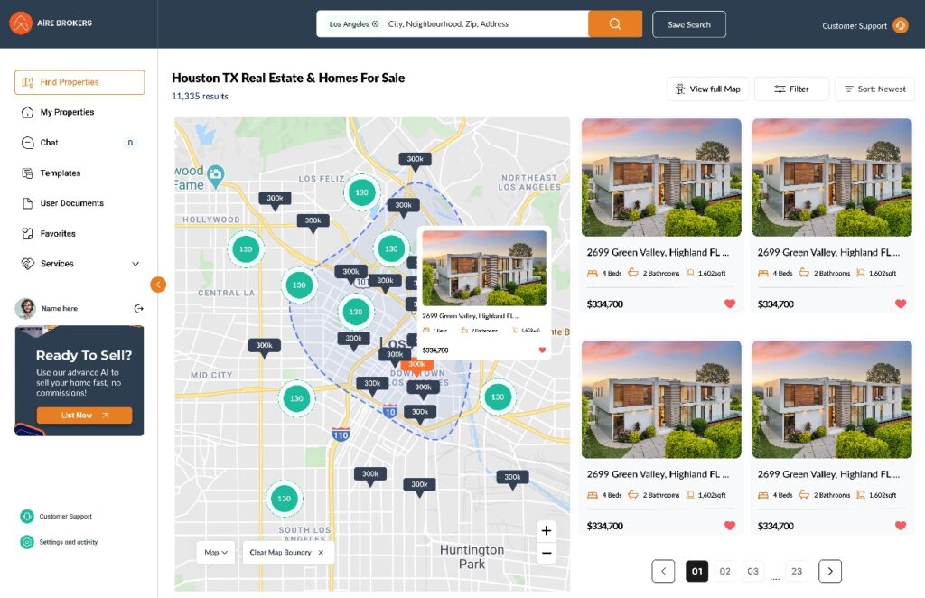 redesigning property search UIUX