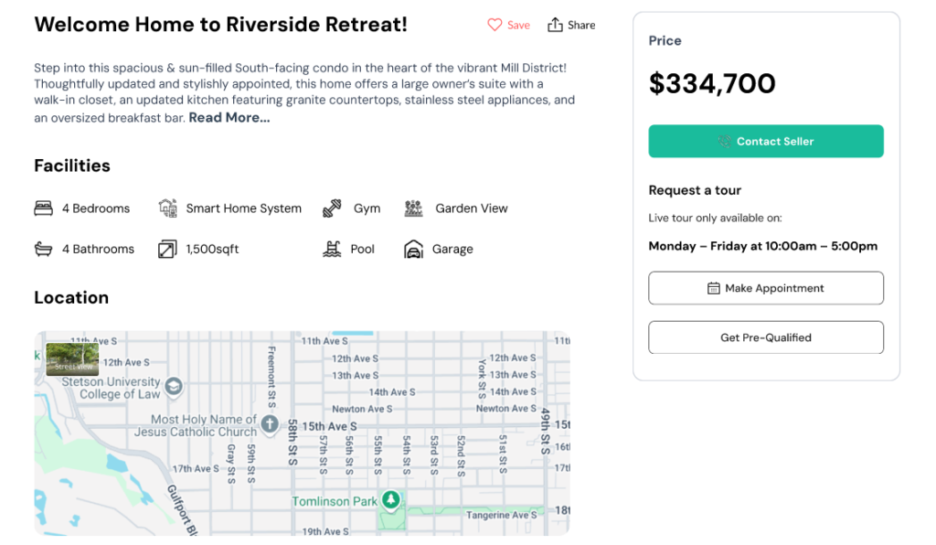property details page ui/ux designing in figma