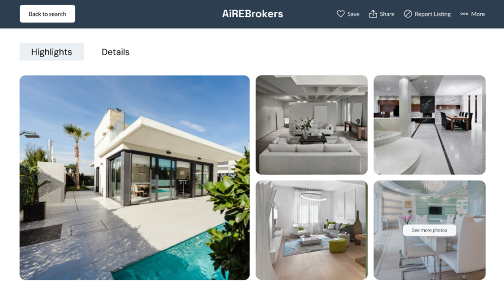 real estate property details page ui/ux in figma