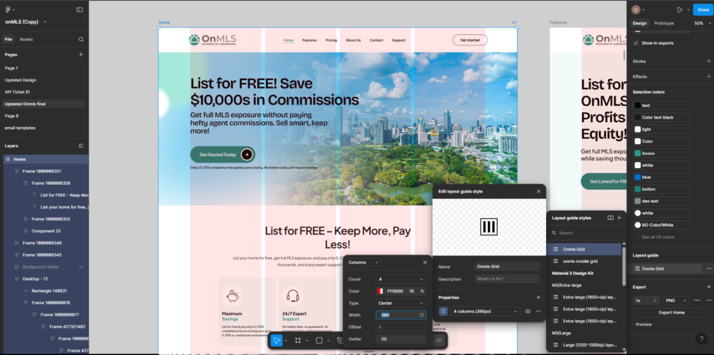 MLS website Florida UI/UX 