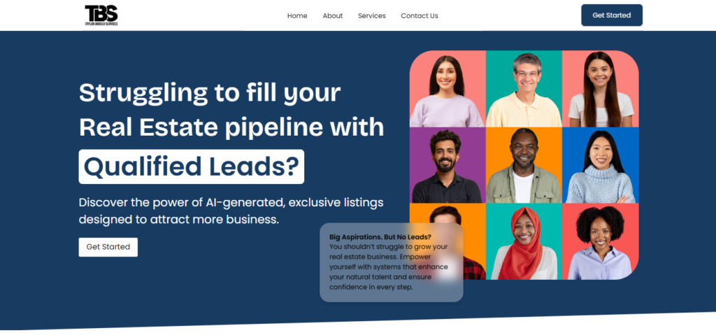 uiux design for lead generation real estate website