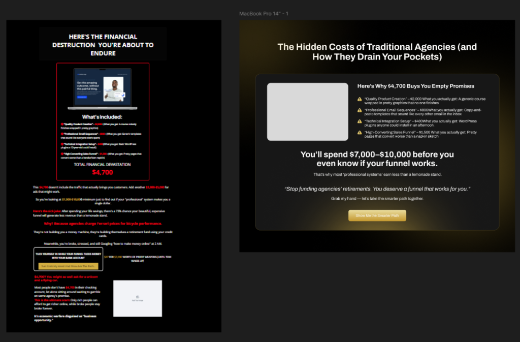 vsl landing page ui/ux issues