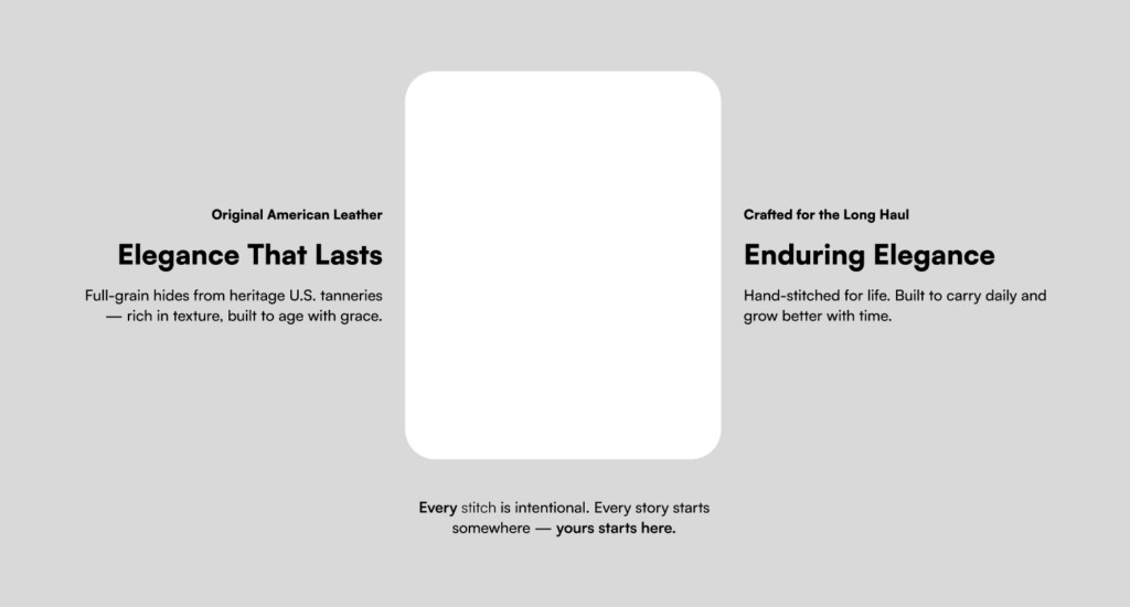 leatherr wallet website redesigning in figma